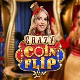 Crazy Coin Flip online game logo by Evolution on supraplaysnl.nl