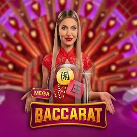 Mega Baccarat logo by Pragmatic Play at Supraplay Casino